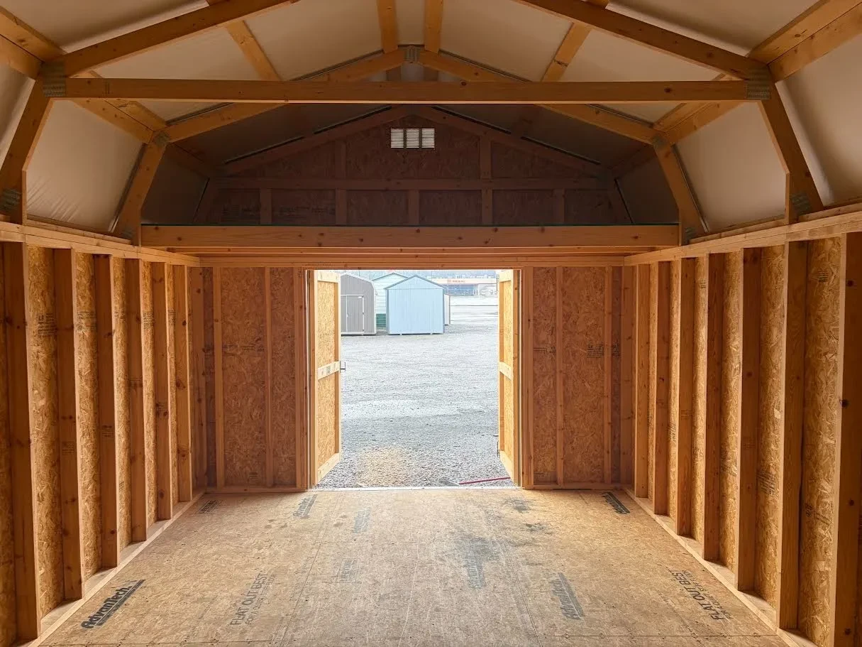 interior view showing double doors, lofted