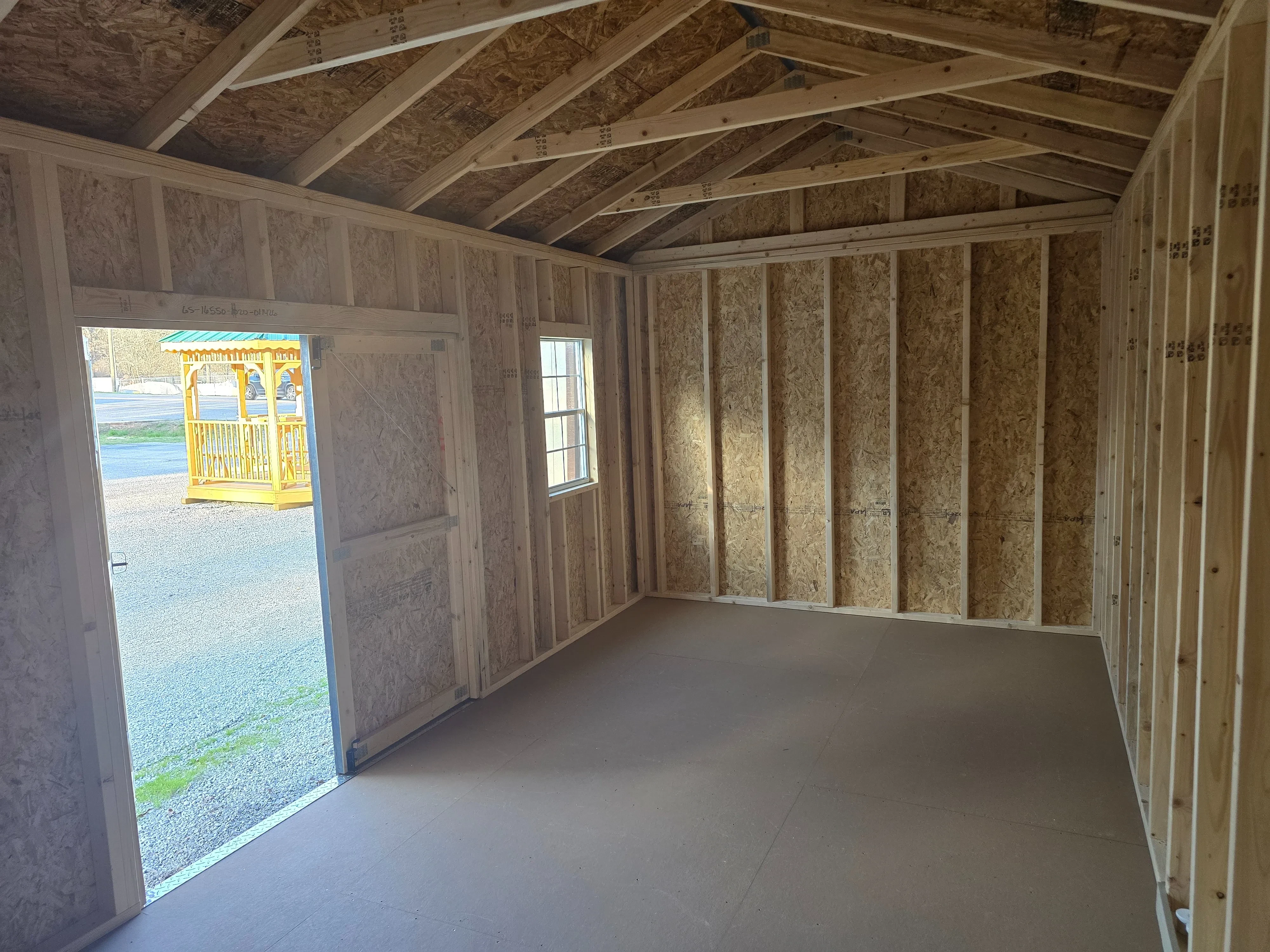 inside of the garden shed