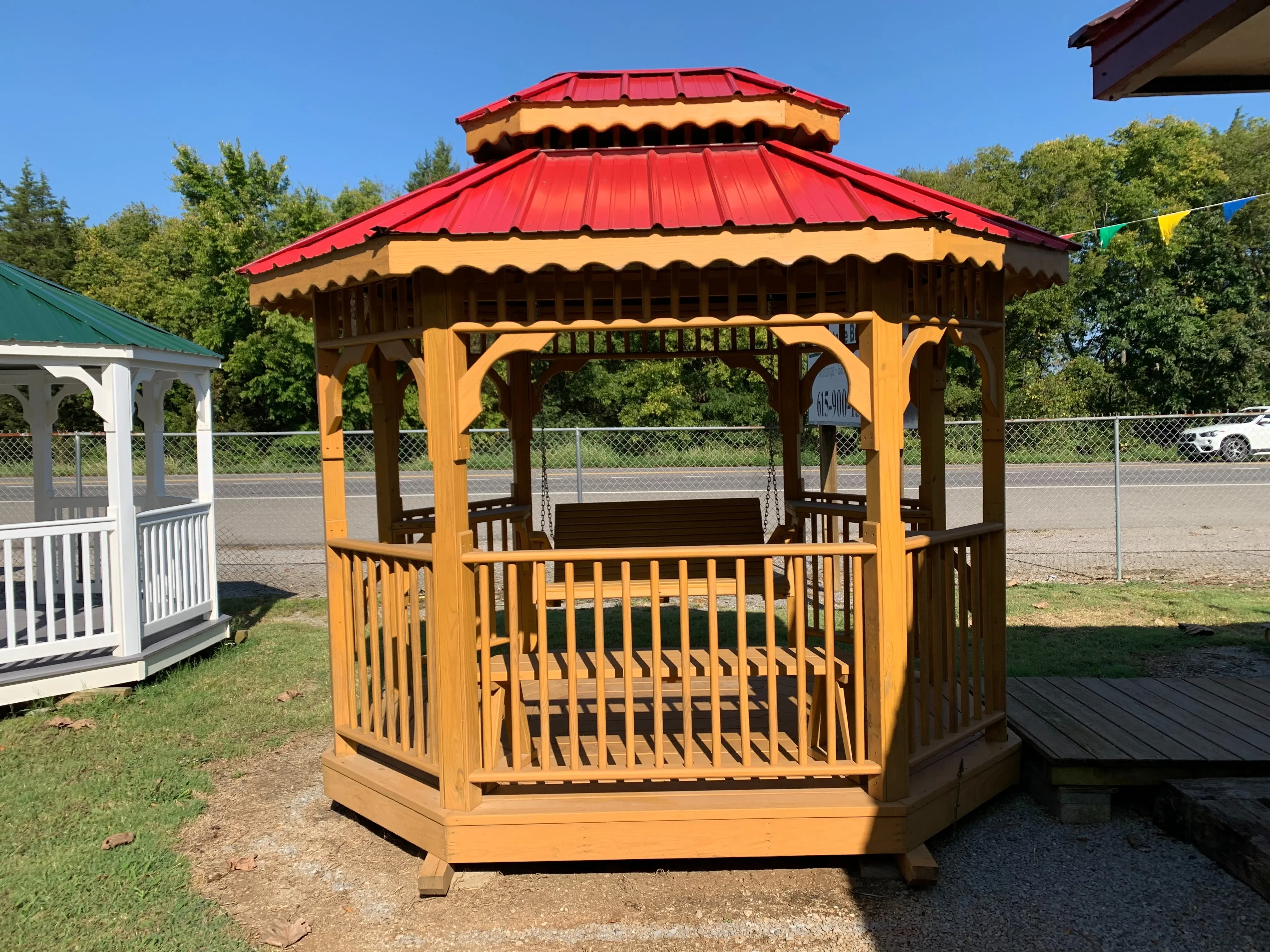 side view 7x9 teahouse gazebo