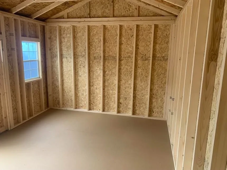 inside of 12 x 16 Garden shed