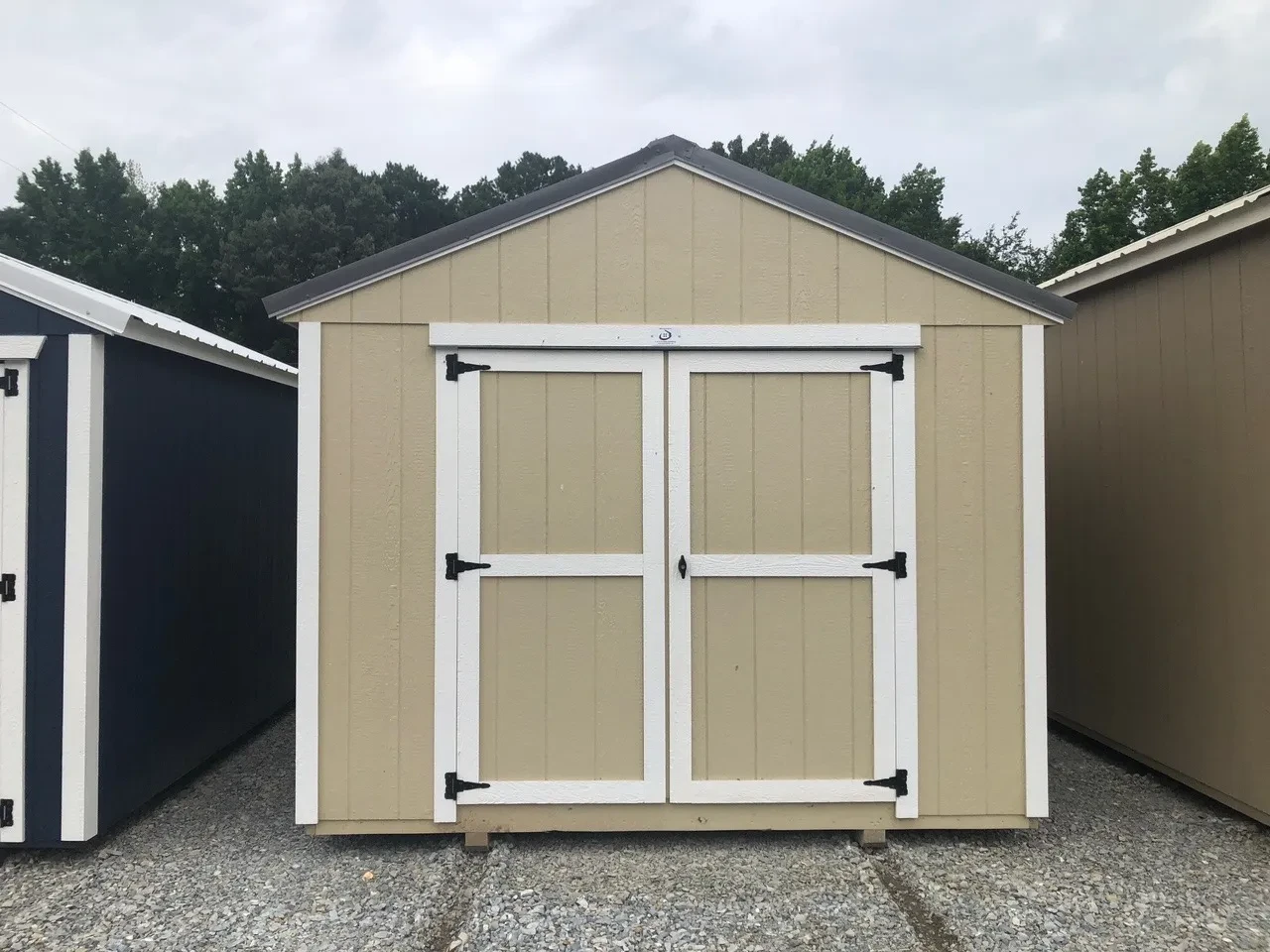 exterior of 10x12 Utility shed showing 72" double doors
