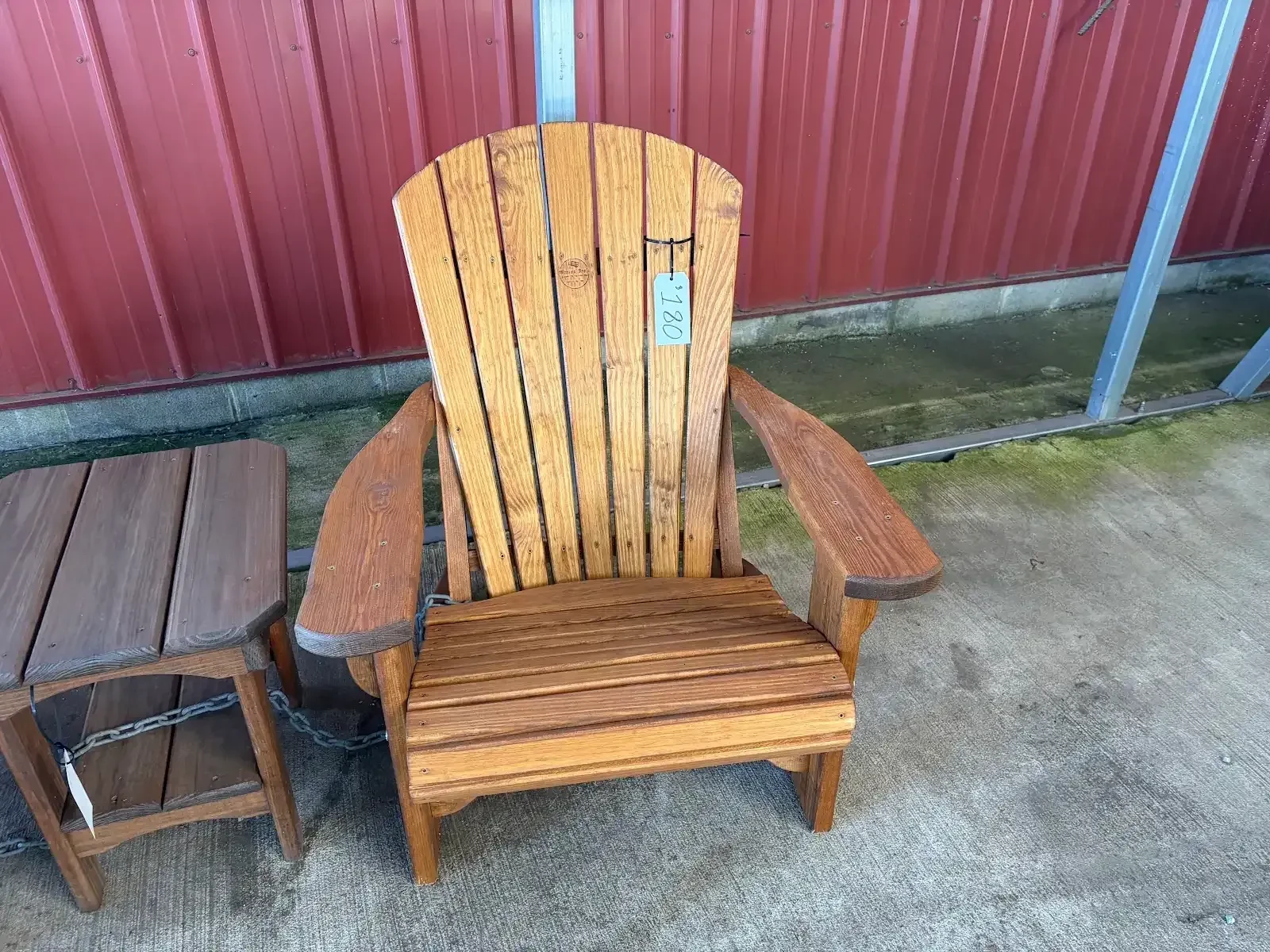 adirondack wood chair stained &sealed