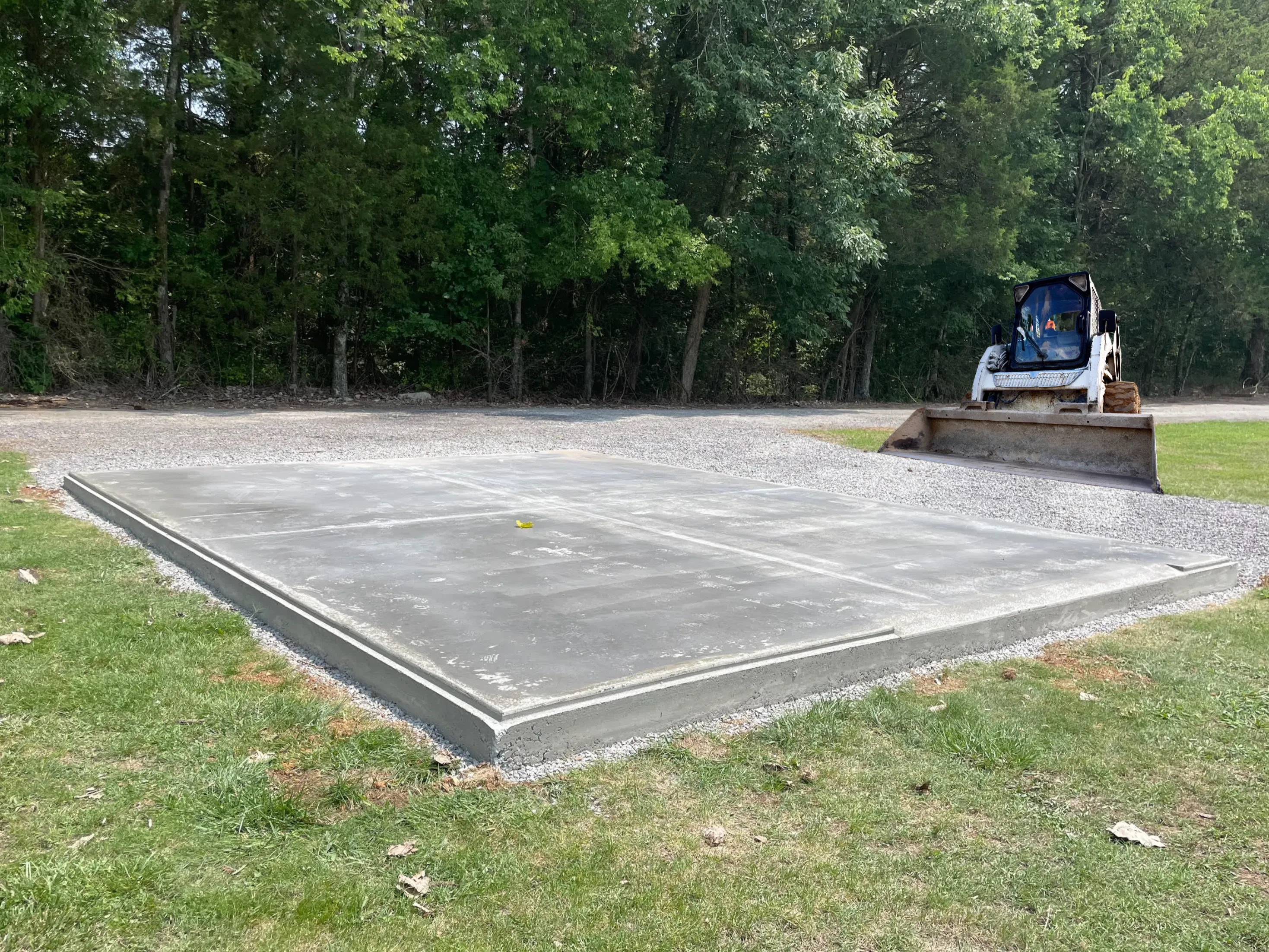 a concrete pad that was done by Watson