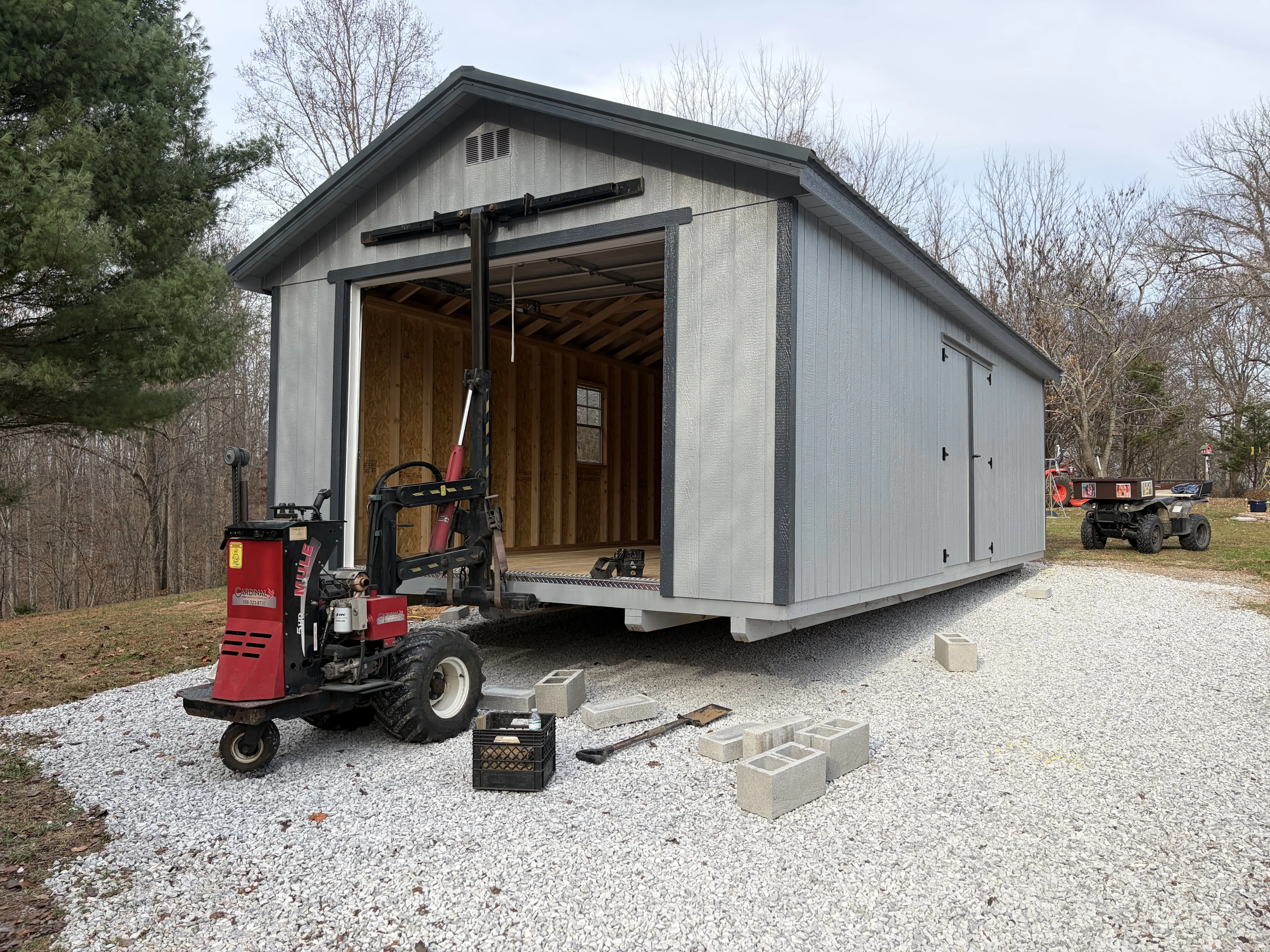 Shed Mule doing a shed move setup