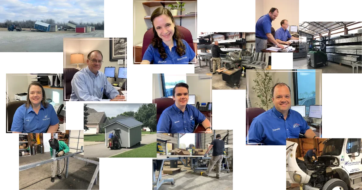 A collage of different team members