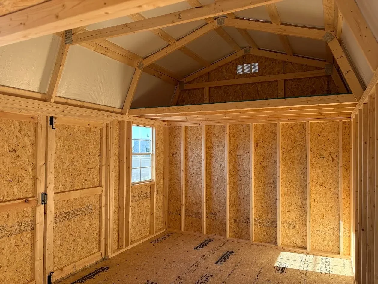interior view of the 4' loft, window & double doors