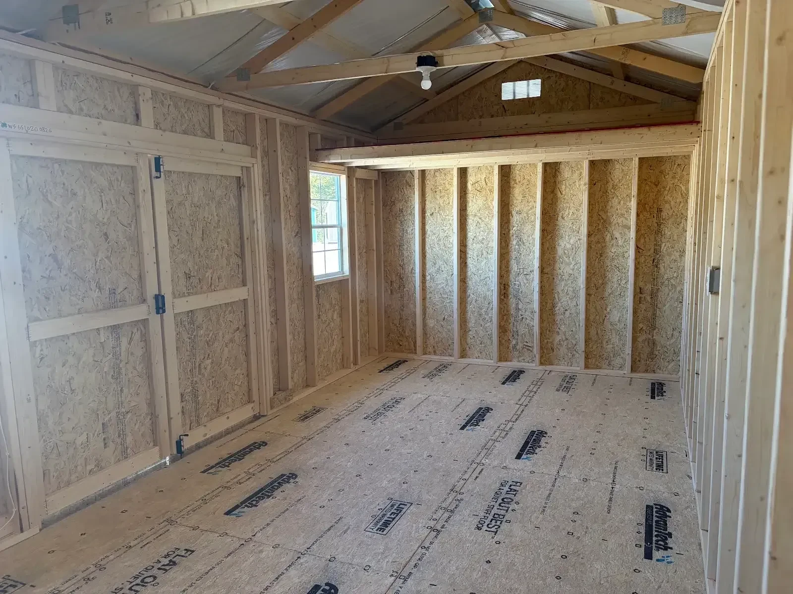 inside view 2x3 window, electrical package, Loft and 72" double doors