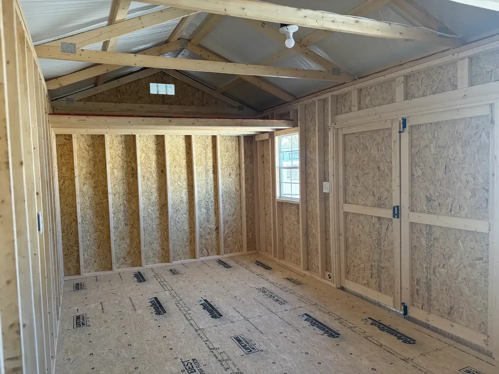 gable vent, loft, electrical package, 2x3 window, radiant barrier roof only