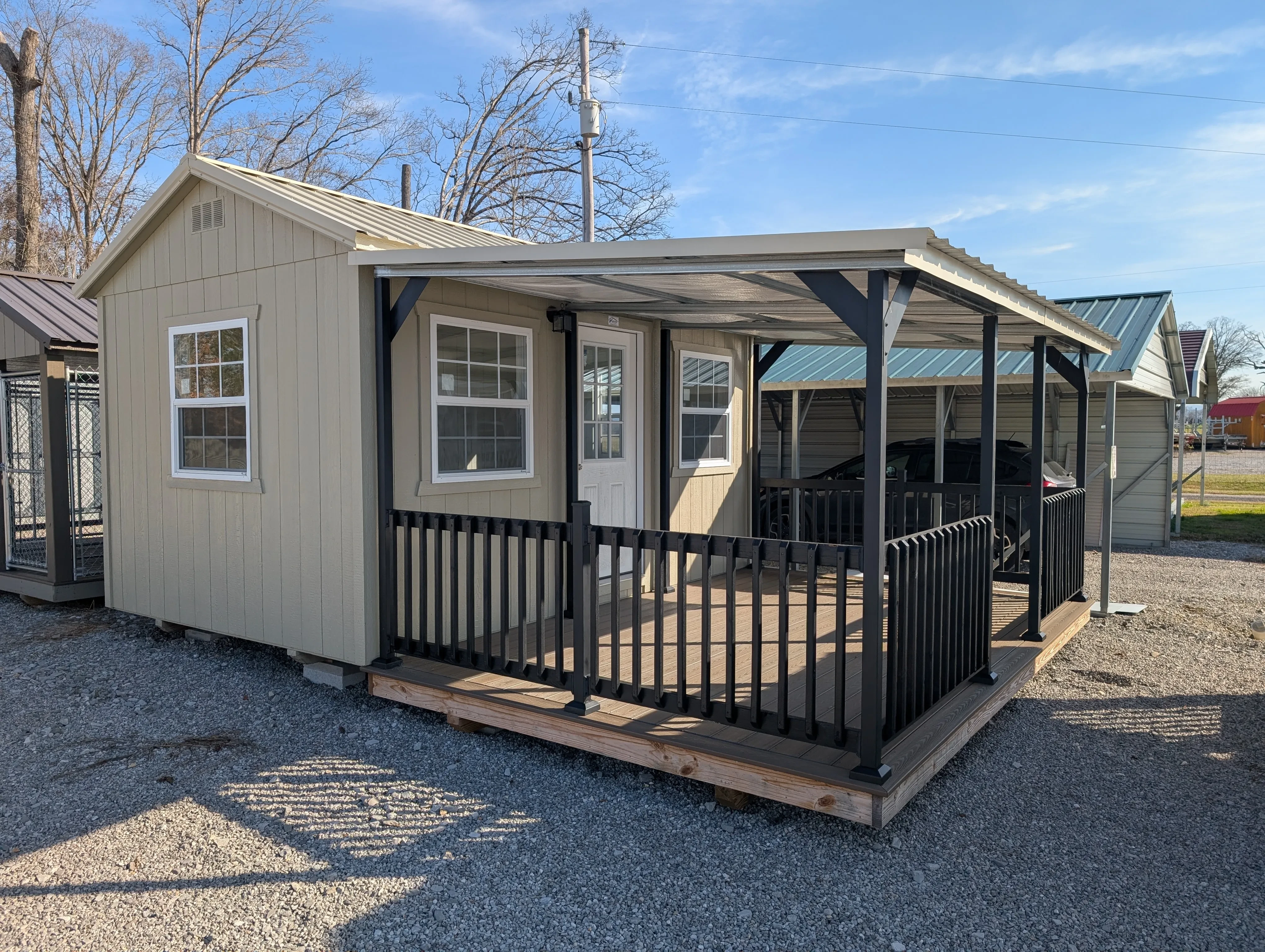 10x16 finished out shed with porch.