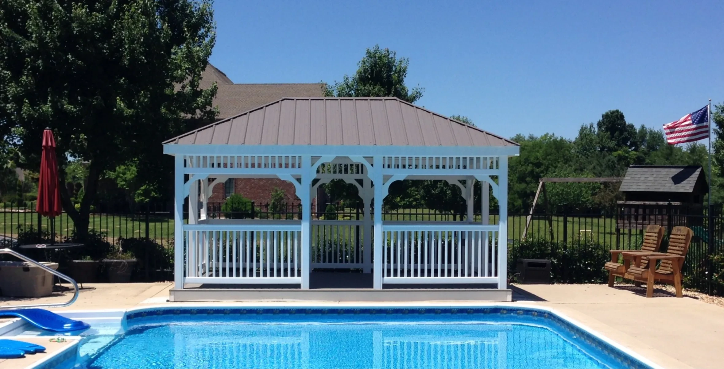 Gazebo by a pool