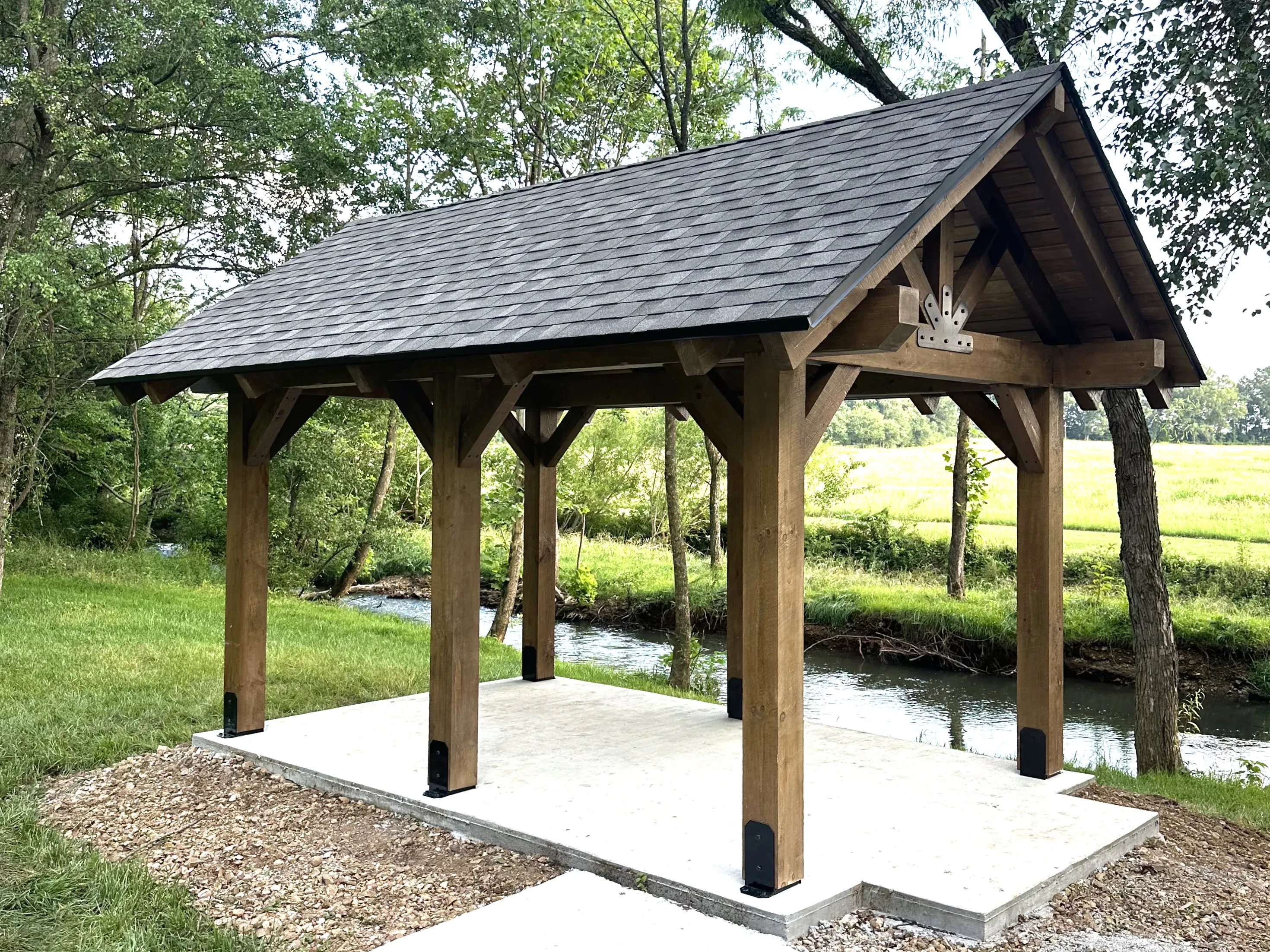 Pavilion by the creek