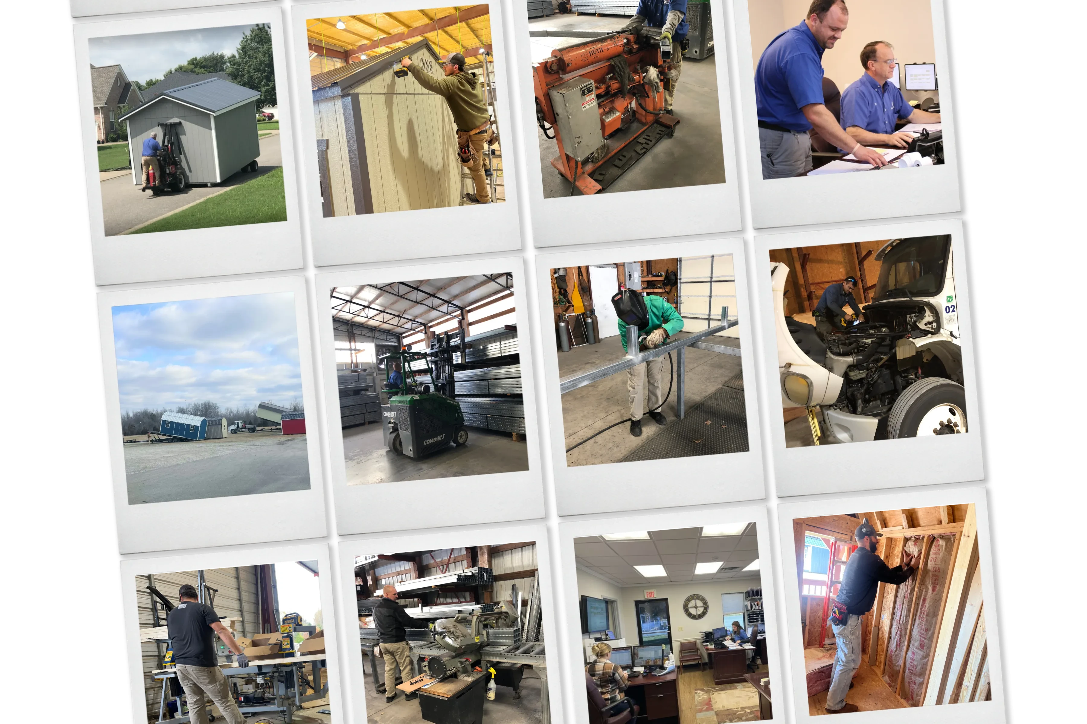 picture collage of people at work