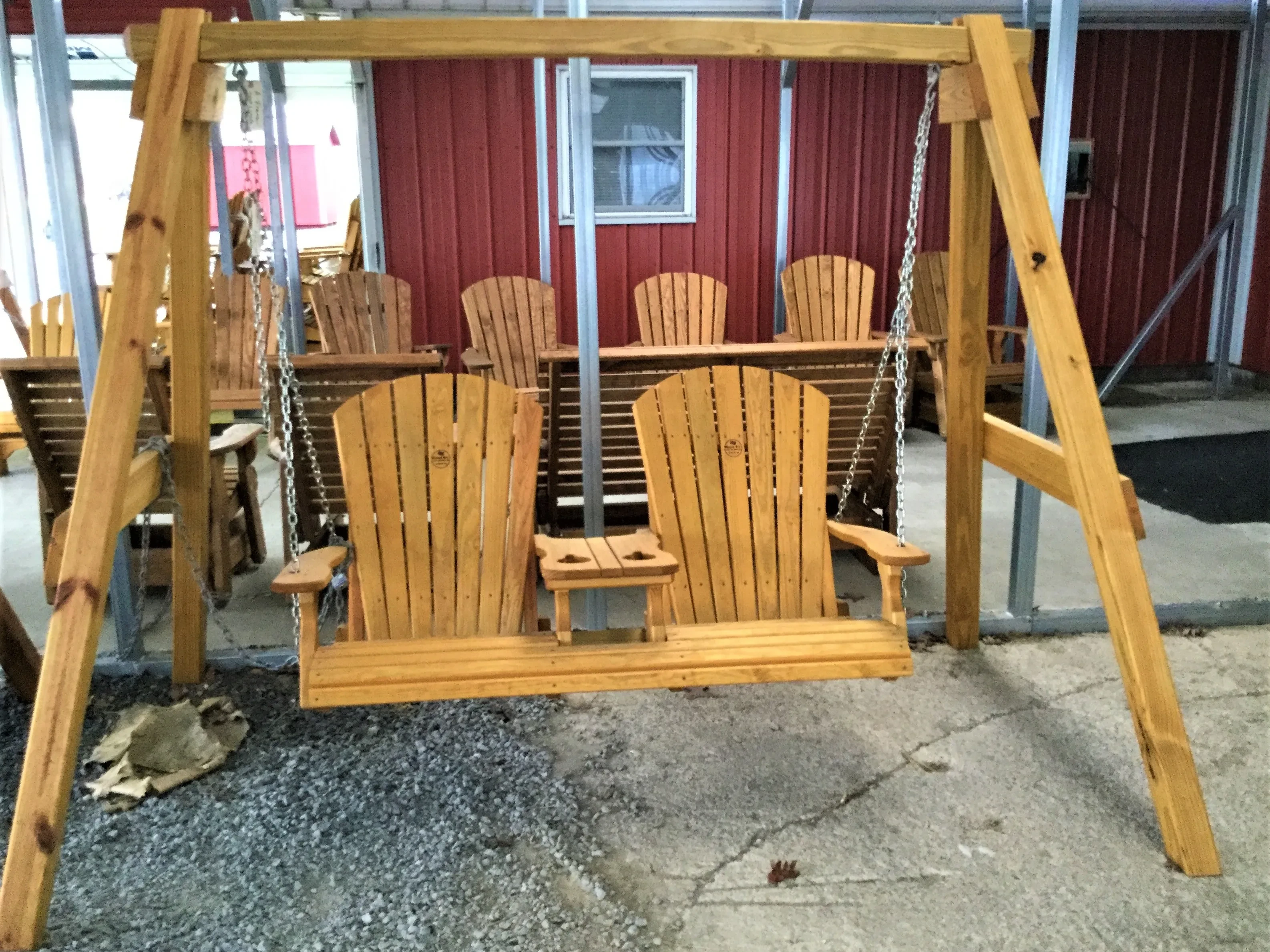 A-Frame with swing on it.