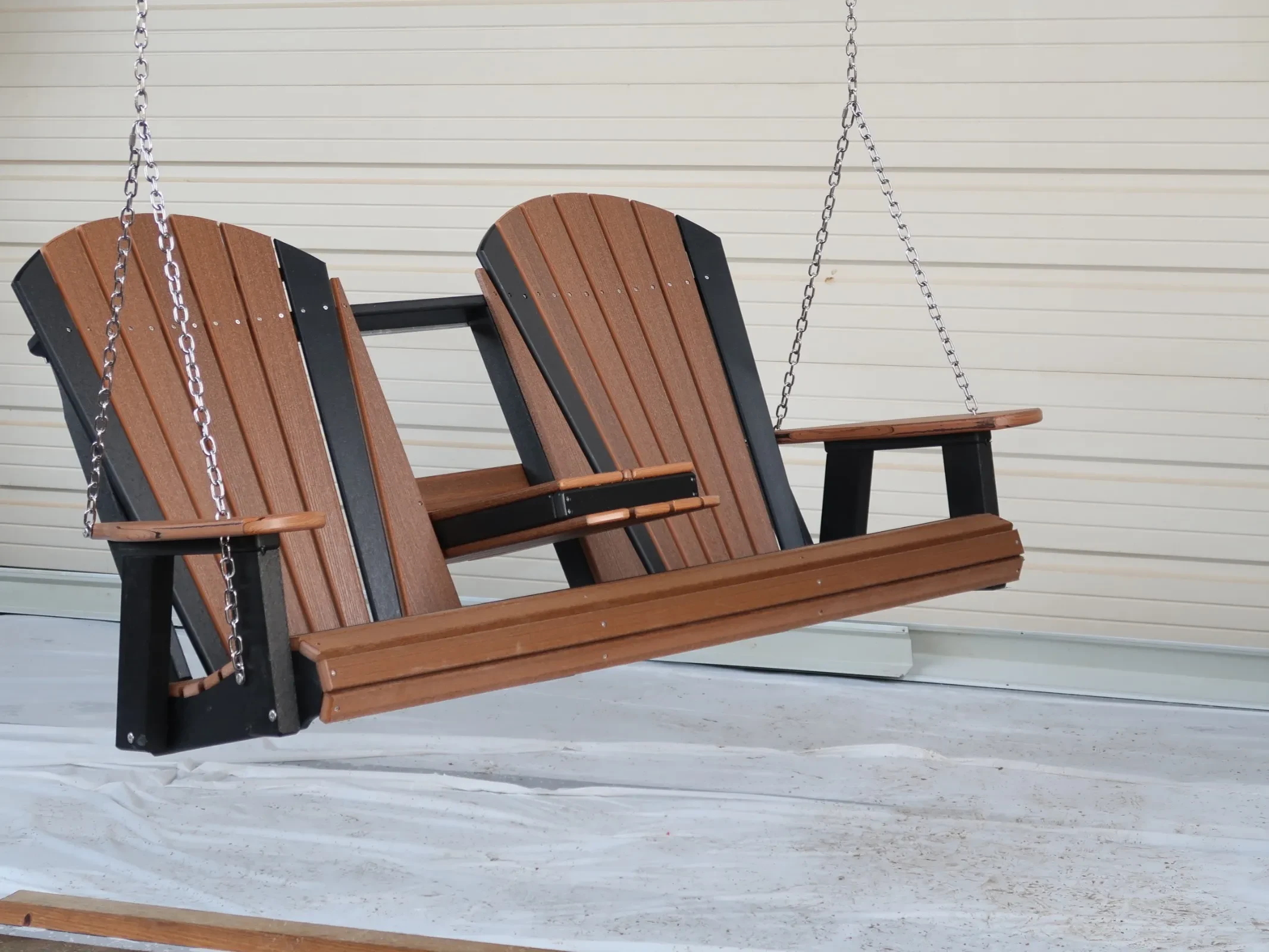 Polywood flip down console swing